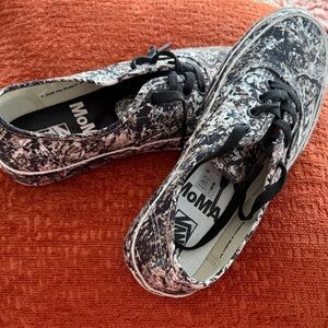 Vans Black & White Marble Print Low-Top Sneakers
